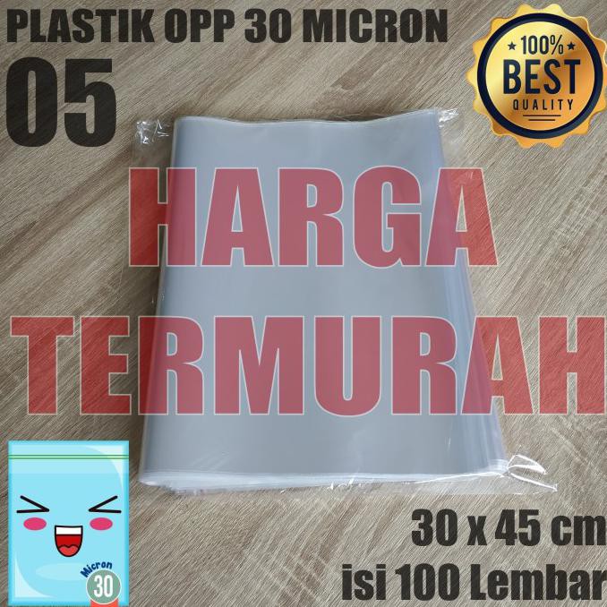 

Kualitas Terbaik] Plastik Opp 30X45 Cm Tebal 30 Mikron / Plastik Baju Isi 100 Lbr