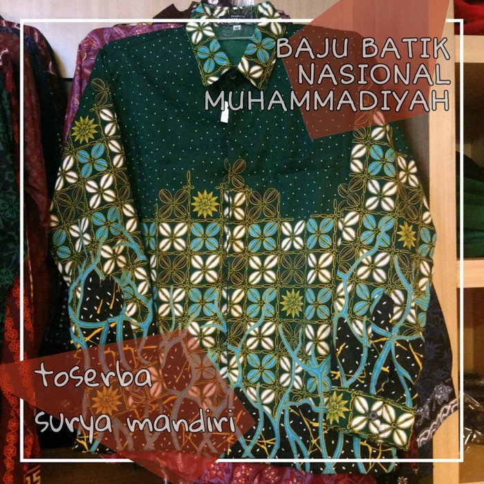 BAJU BATIK NASIONAL MUHAMMADIYAH LENGAN PANJANG BAHAN KATUN