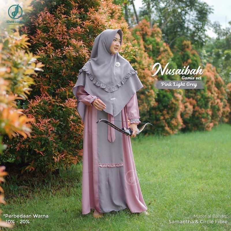 GAMIS NUSAIBAH SATU SET KHIMAR ALWA HIJAB