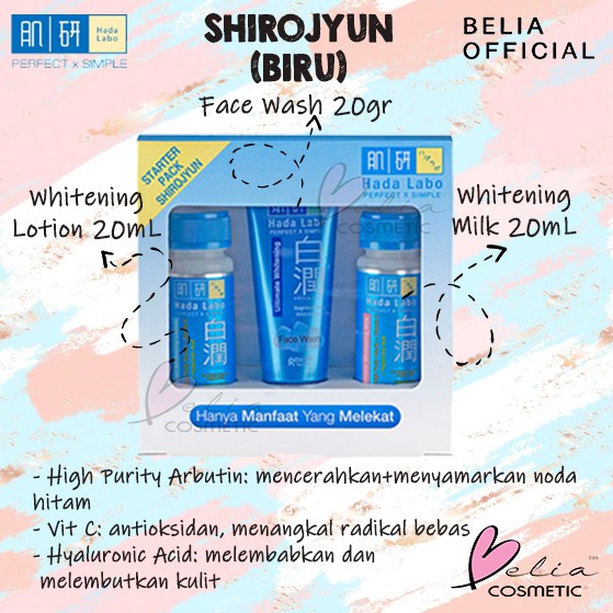 ❤ BELIA ❤ HADA LABO Starter Pack Gokujyun Shirojyun Gokujyun Alfa | paket hadalabo travel pack