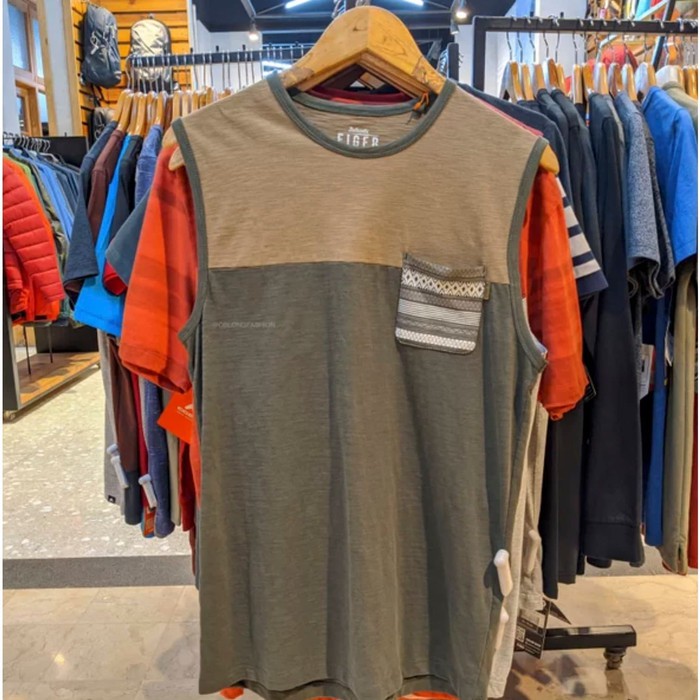 EIGER 1989 KAOS PRIA SINGLET ORIGINAL ROCKLANDS - GREEN