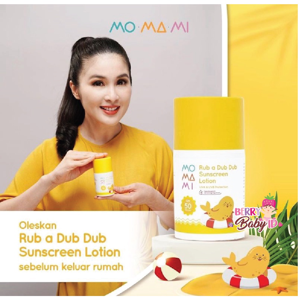 Momami Rub a Dub Dub Sunscreen Lotion SPF 50 Sunblock Bayi Anak Berry Mart