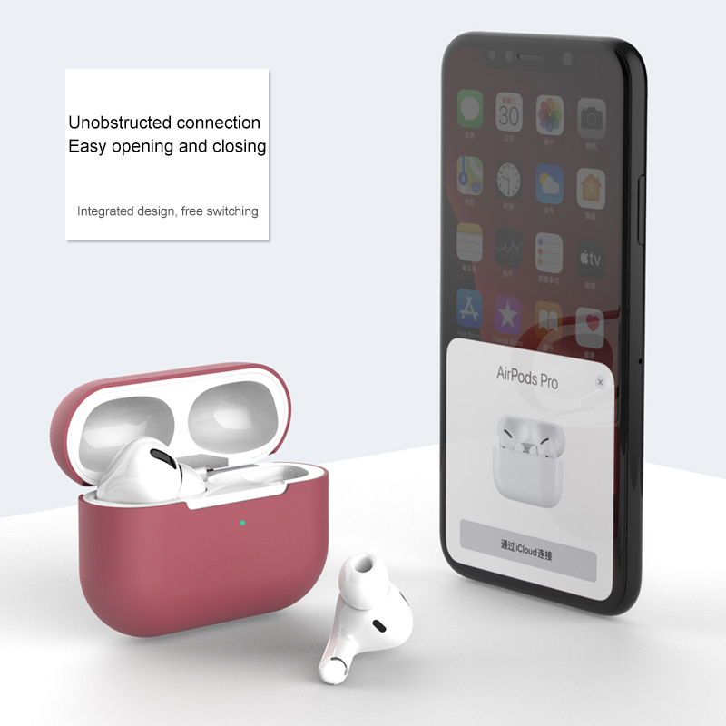 Airpods Pro softcase Silicone silikon Cover Case Untuk Apple Airpods Pro Case Stiker Bluetooth Case Untuk Airpod Untuk Air Pods Pro Earphone Aksesoris Kulit dust proof Airpods  Liquid Soft casing Case Airpods-4