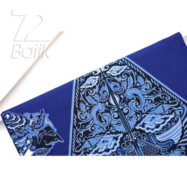 KAIN BATIK PREMIUM Bahan Katun Motif Wayang Warna Biru Langit Light Blue 728645 Cap 72 Jarik Jarit Samping Kebat Panjang Batik Katun Modern Premium Bahan Seragam Batik Pernikahan Kantor Keluarga Murah Kamen Jadi Batik Bali Lembaran