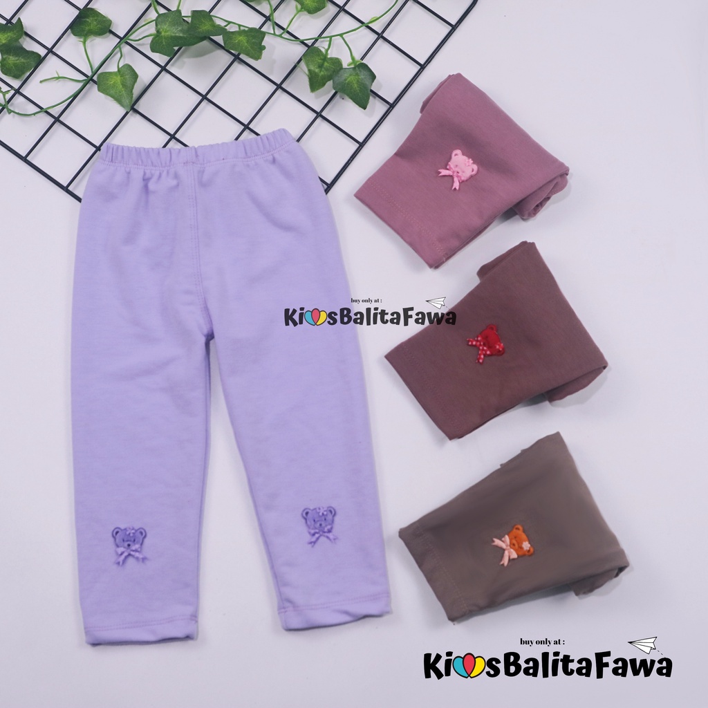 Legging Boneka uk Bayi - 4 Tahun / Pants Panjang Anak Perempuan Bahan Kaos Premium Tebal Leging Lejing Laging Polos babycinnamon