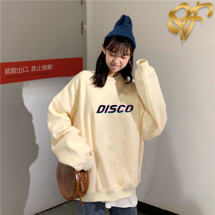 Sweater Disco Aesthetic Pria &amp; Wanita | Sweater Korea Style Fleece Cotton | Dhea Fashion