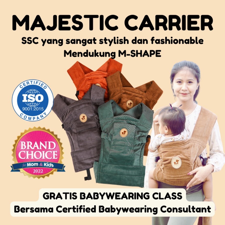 Gendongan Bayi Premium Majestic Baby Carrier Mere Et Moi