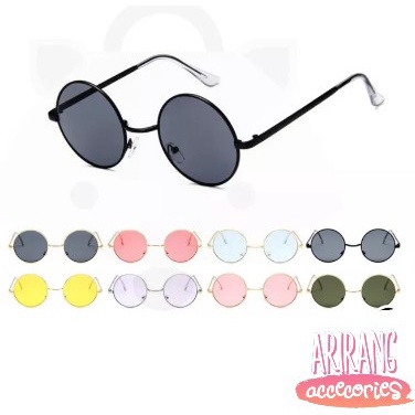 Kacamata Hitam Bulat Fashion Korean Style Keren Untuk Pria dan Wanita