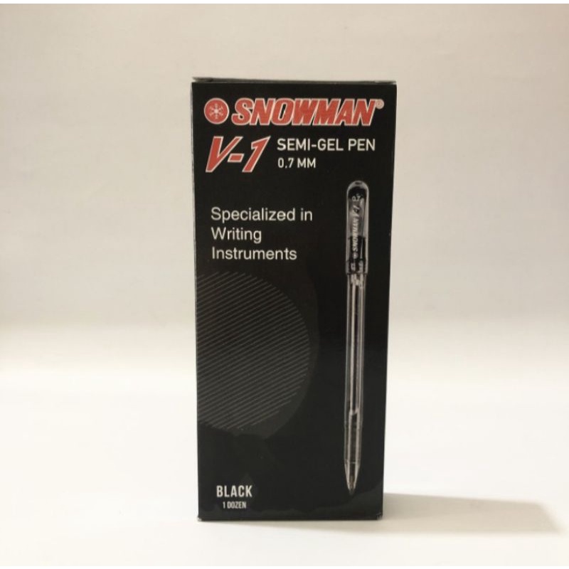 

Pulpen Snowman V-1 Semi-Gel Pen 0.7mm/Warna (Black)