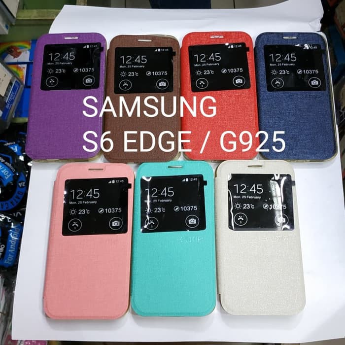 SAMSUNG S6 EDGE / G925 sarung flip cover ume/ sarung model buku