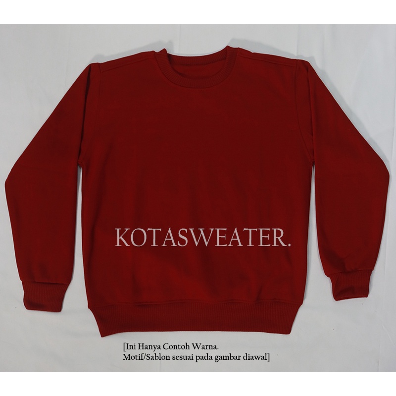 KotaSweater Sweaterpolos Basic Keep Searching Size M-XXL ( Pria & Wanita )-MAROON