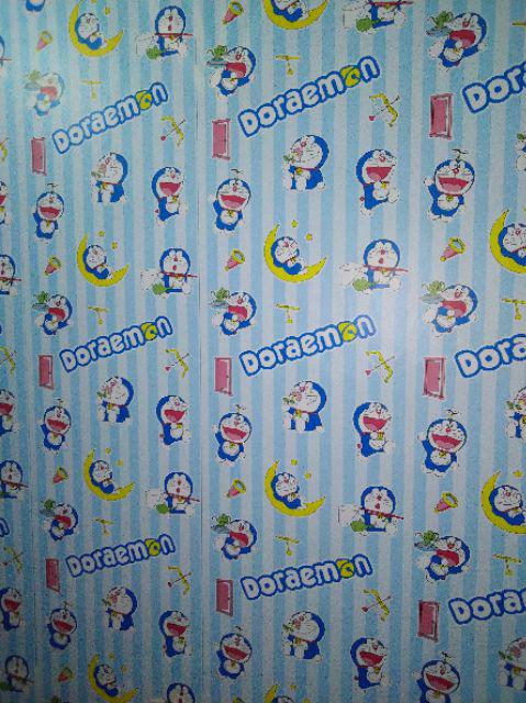 Gh102 Wallpaper Dinding Doraemon | Wall Sticker Karakter Doraemon Garis Salur Biru