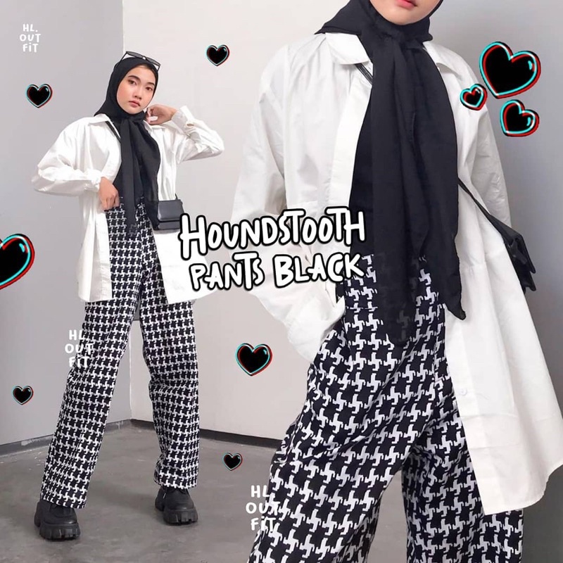 HL HOUNDSTOOTH ONESET/ HOUNDSTOOTH PANTS (REALPICT)