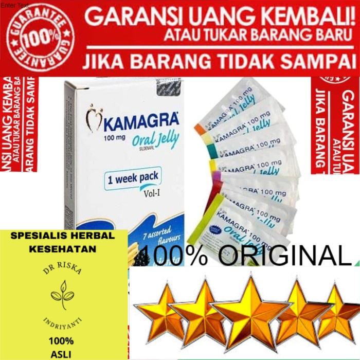 TERBARU 100% ASLI JAMIN PROMO KAMAGRA ORAL JELLY 100 PER PAK ISI 7 KAMARA TERMURAH