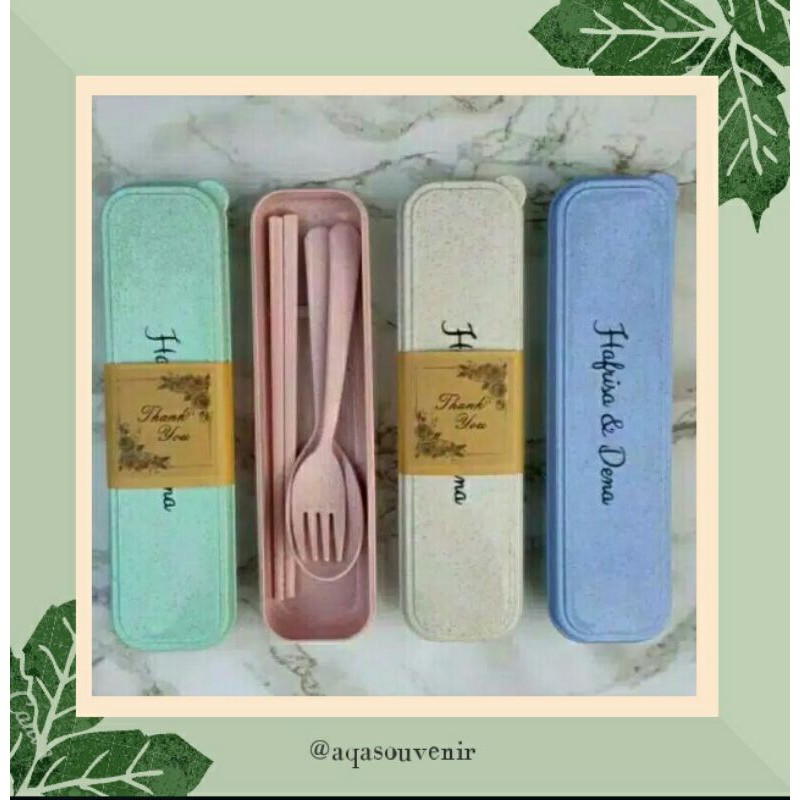 SOUVENIR PERNIKAHAN SENDOK ECO GO GREEN + PAPERBELT / SOUVENIR SENDOK JERAMI / SOUVENIR