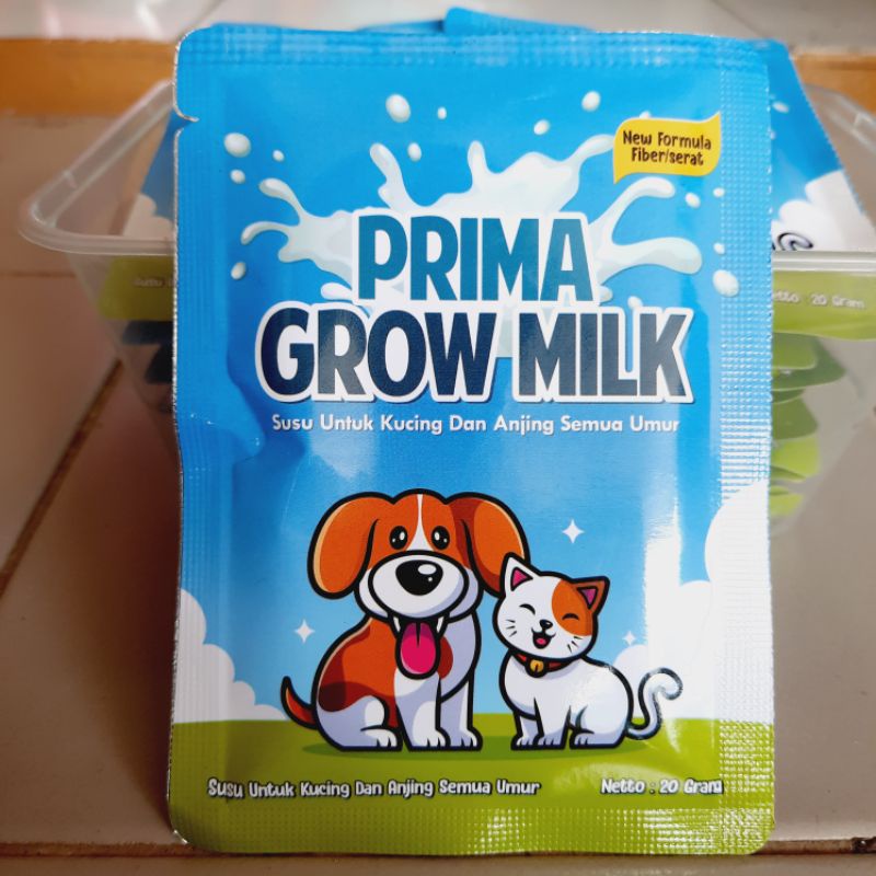 PRIMA GROW MILK susu untuk kucing dan anjing 20gr