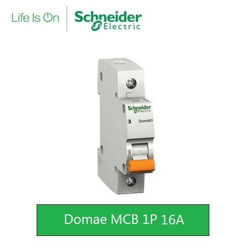 MCB BREAKER SCHNEIDER DOMAE 16 AMPERE 1 PHASE DOM 11342