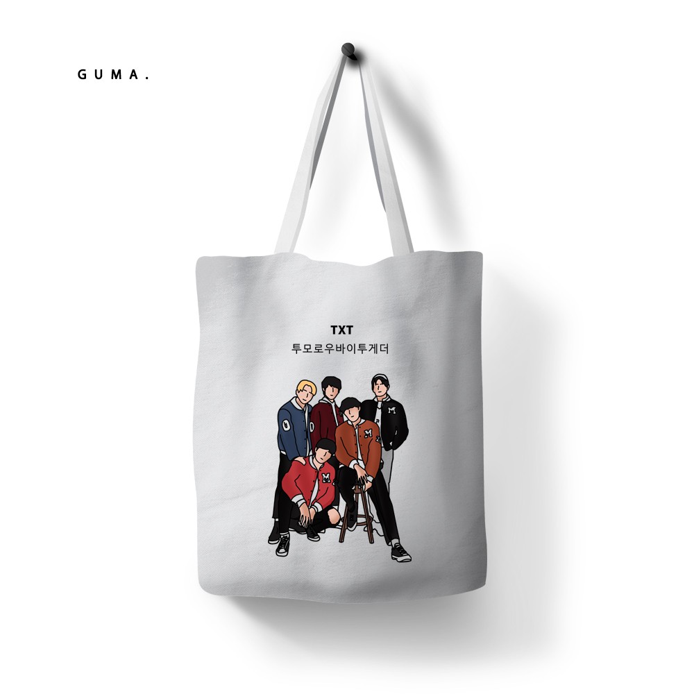 Totebag kanvas TXT Tas wanita  original Guma.ku