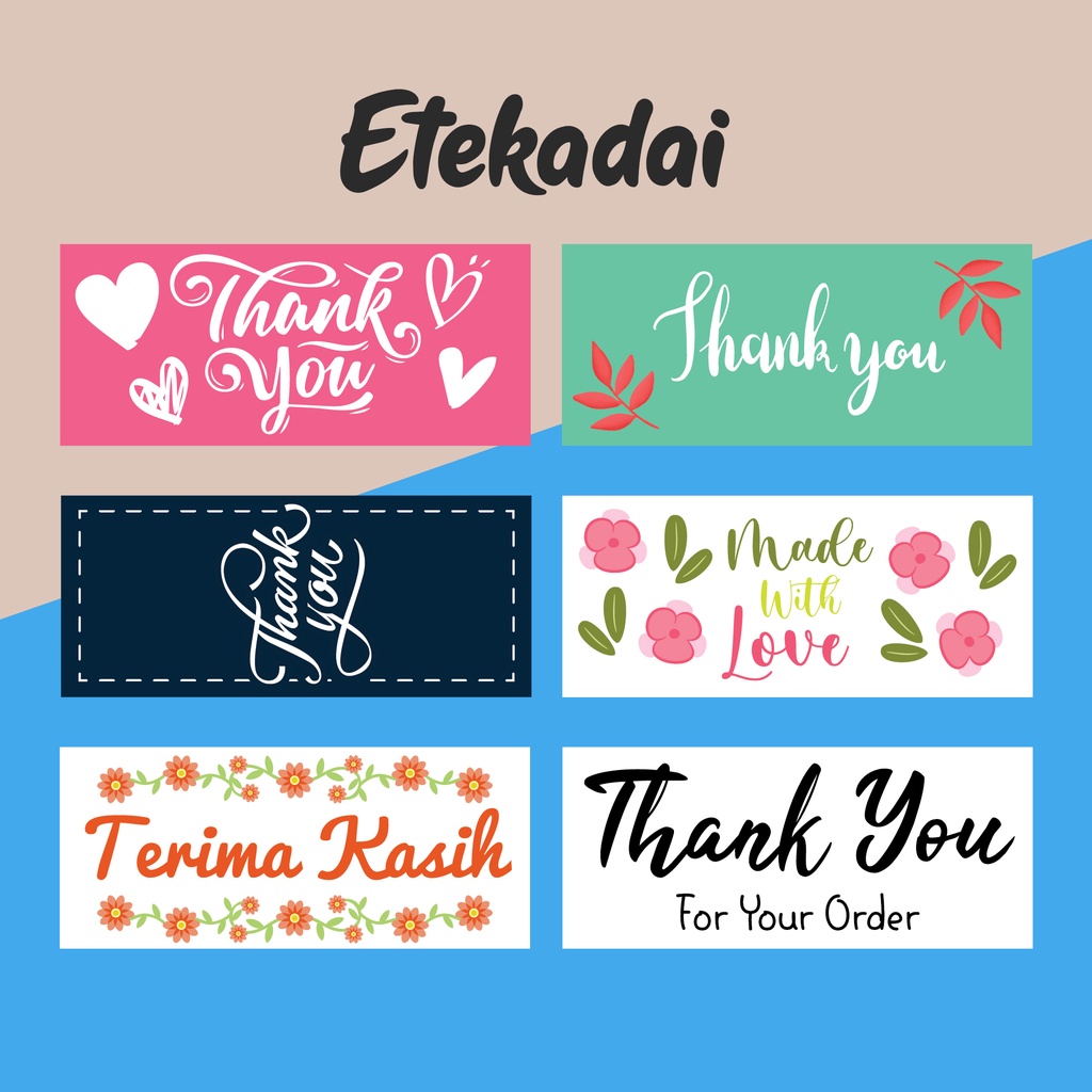 

STICKER LABEL THANK YOU / STIKER LABEL TERIMA KASIH