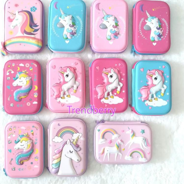 

Serbuuuu.. Tempat pensil unicorn kotak pensil pensil case hardtop 3D unicorn lucu