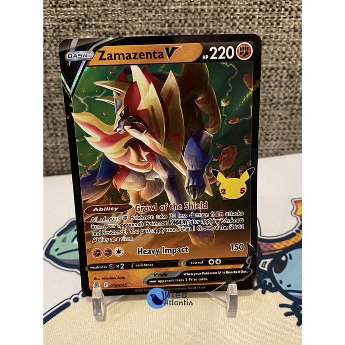 Pokemon TCG English Zamazenta V - 18/25 - Ultra Rare Celebrations