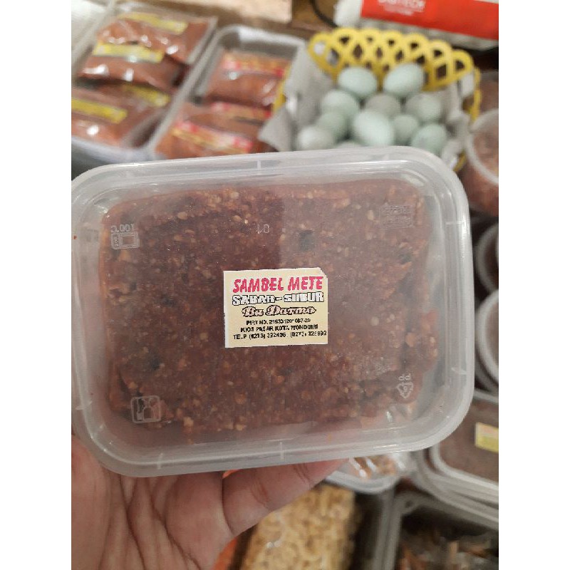 

sambal pecel kacang mete
