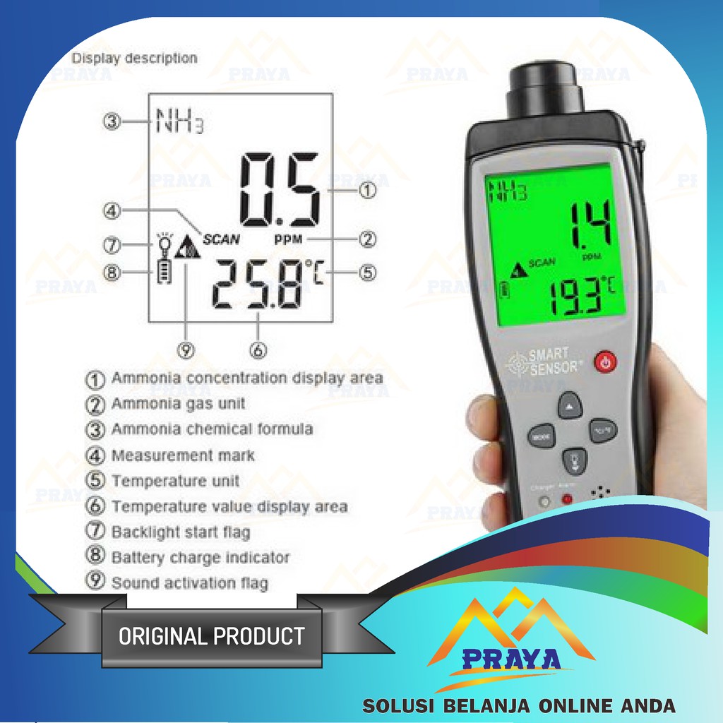 Ammonia Gas Detector Smart Sensor AR8500 NH3 Amonia AR 8500 detektor udara