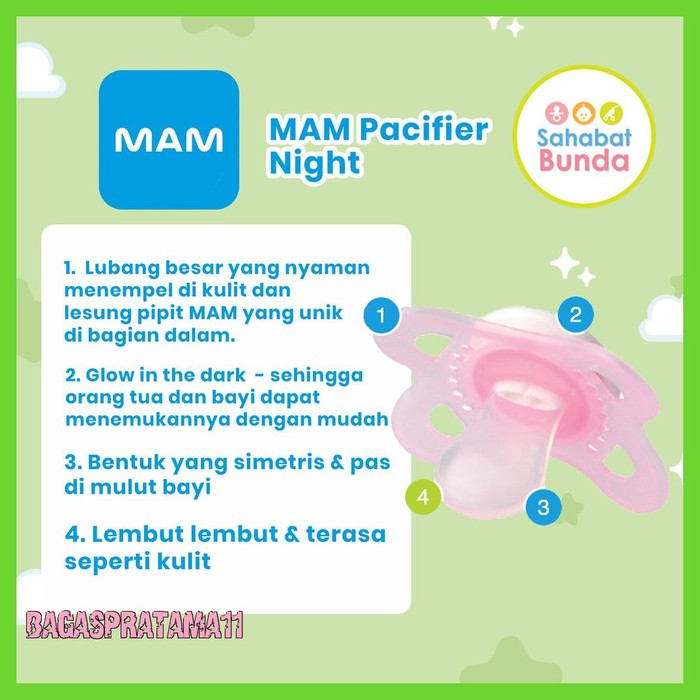 MAM Pacifier ORI/NIGHT/AIR 0+/6+ (DIJAMIN ORI 100%)