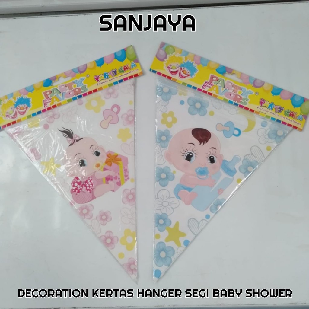 Bunting Flag Karakter / Bendera Segitiga Ulang Tahun / Banner Flag Happy Birthday / Decoration Kertas Hanger Segi Baby Shower