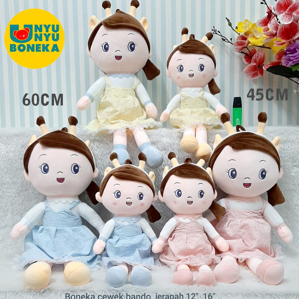 Boneka Cewe Bando Jerapah 60CM Impor Kado Ultah