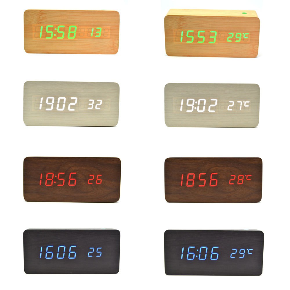 Wooden Digital Clock / Jam Digital Besar