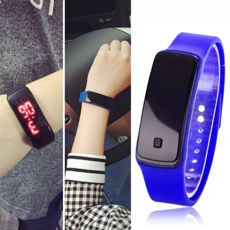 JAM TANGAN LED SPORT DIGITAL FASHION WANITA/PRIA JAM TANGAN MURAH IMPORT LED WATCH STRAP RUBBER/COD-2