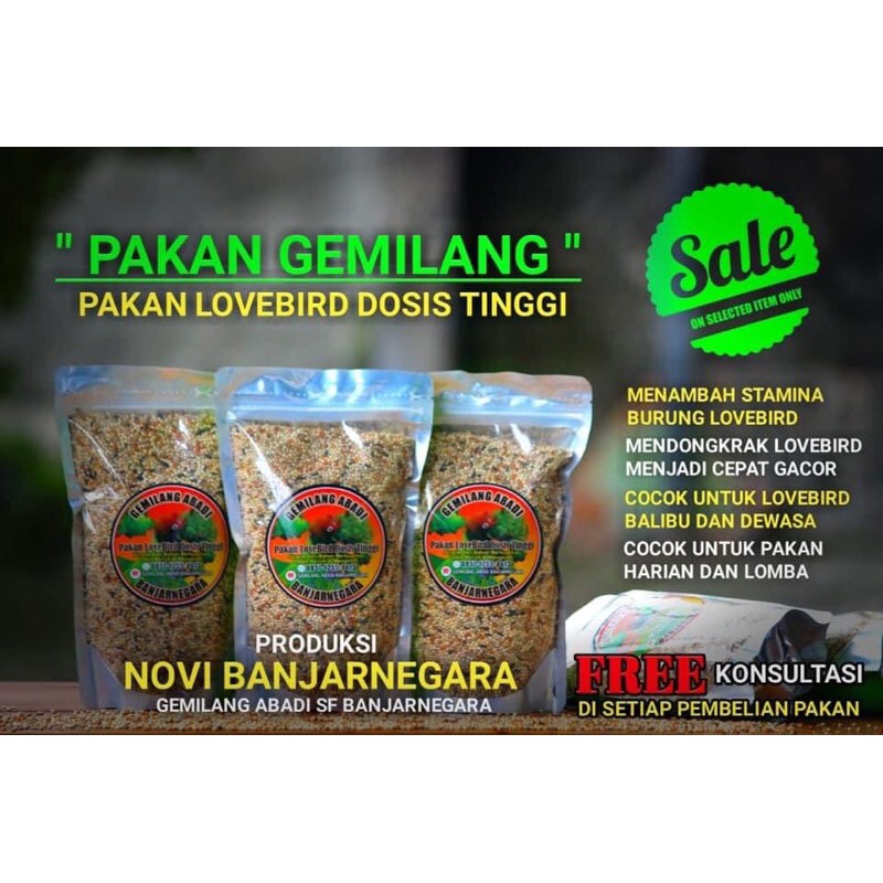 Pakan Burung LOVEBIRD GEMILANG ABADI BANJARNEGARA dosis tinggi