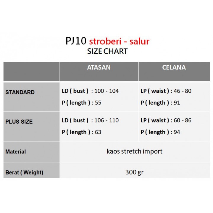 PJ10 - PIYAMA SETELAN TIDUR CELANA PANJANG BASIC KAOS STRETCH ADEM