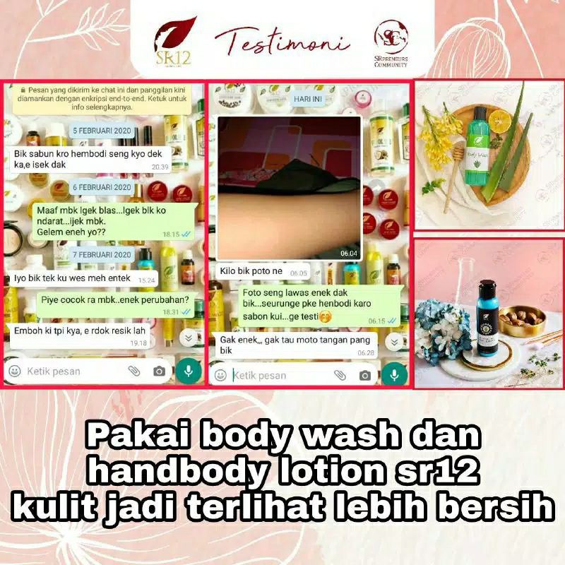 Paket Body Care SR12 Perawatan Tubuh Melembabkan Menghaluskan Mencerahkan Kulit dan Bebas Bau Badan