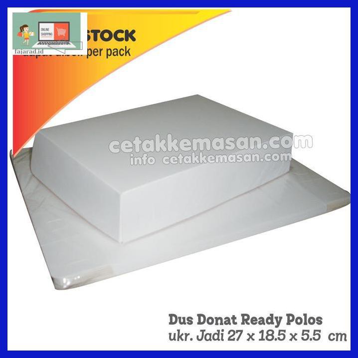 

D5Gt6R6- Box Donat Polos 27 X 18,5 X 5,5 Cm Foodgrade 1 Pack Isi 18 Pcs 57Ti800U-