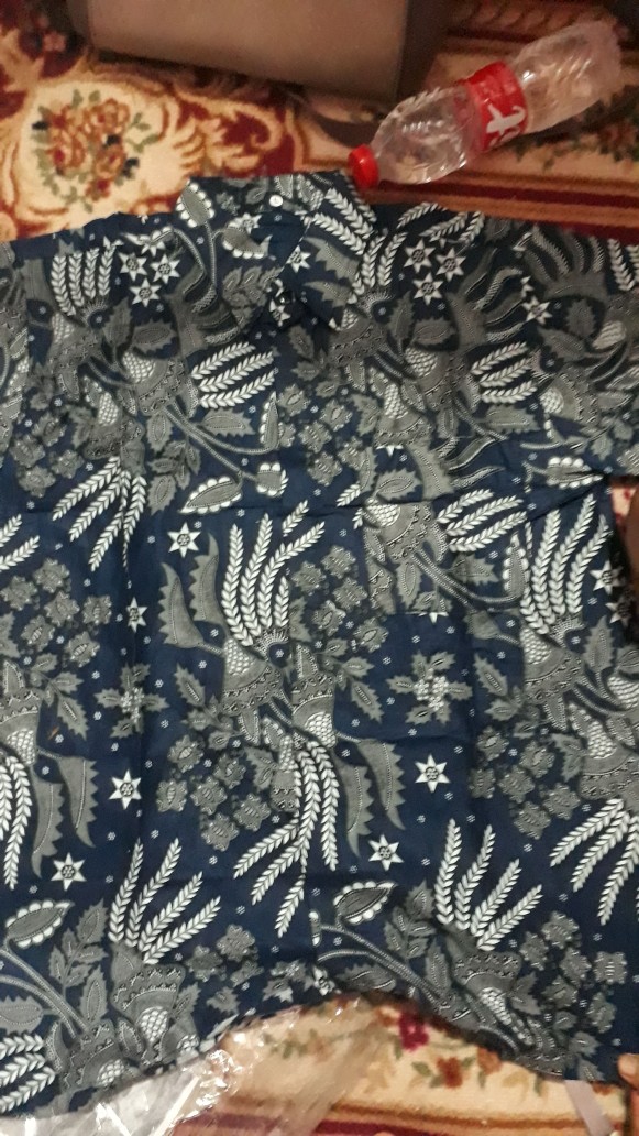 Bswart Batik Hrb026 Kenongo Hem Batik Toraja Biru Kemeja Batik Pria
