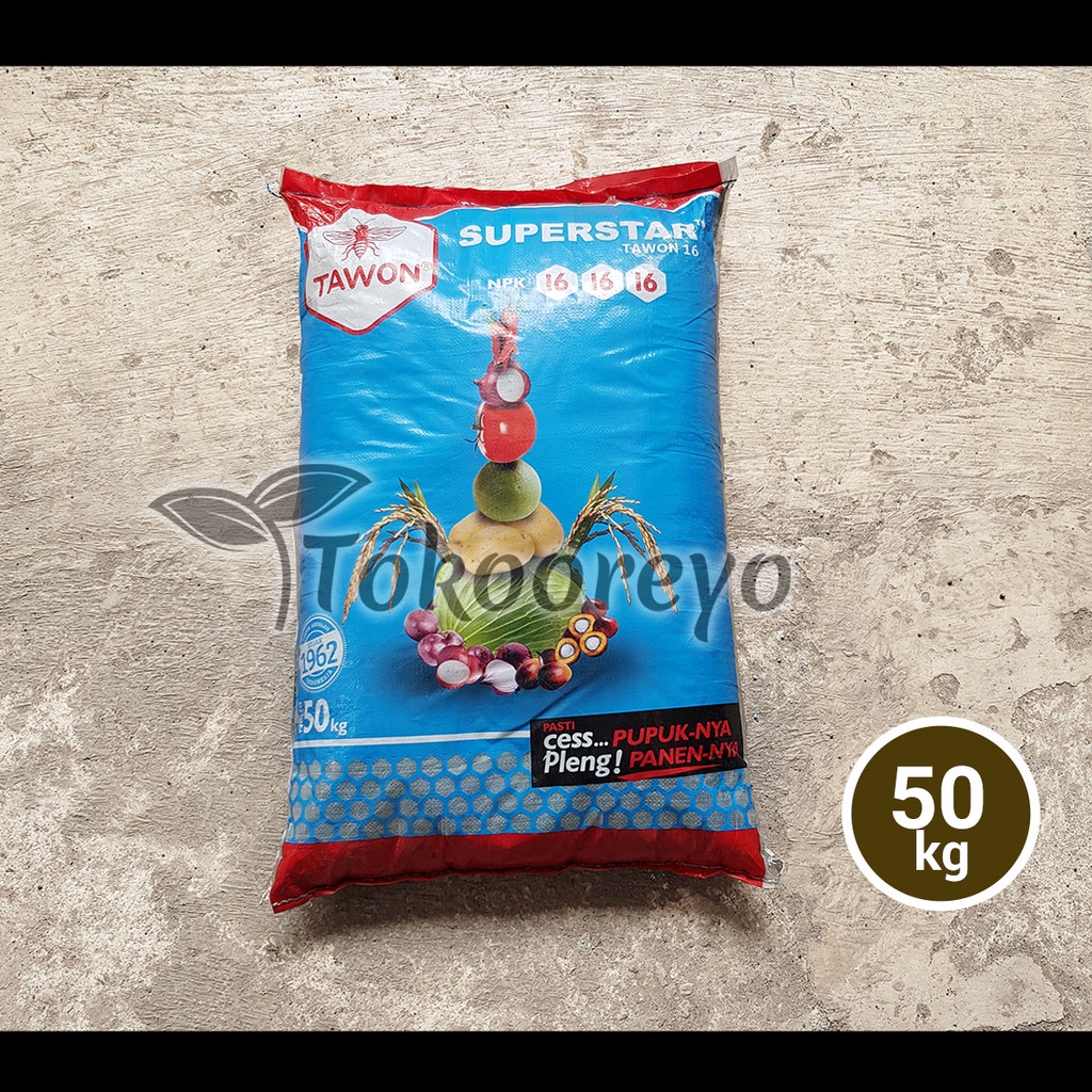 PUPUK TAWON NPK 16 16 16 BERAT 50 KG KEMASAN PABRIK VIA CARGO
