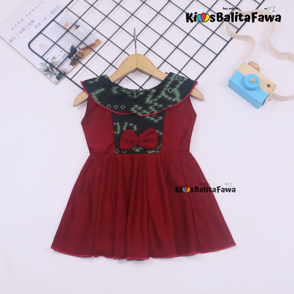 Dress Batik uk Bayi 0-12 Bulan / Dres Anak Perempuan Pakaian Baju Atasan Pesta Formal Kids Baby Gaun