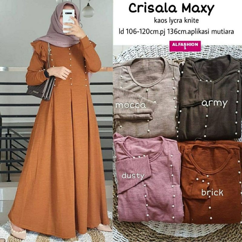 Crisala Maxy, maxi dress, dress muslim, gamis, gamis lebaran, gamis modis, gamis cantik, gamis murah