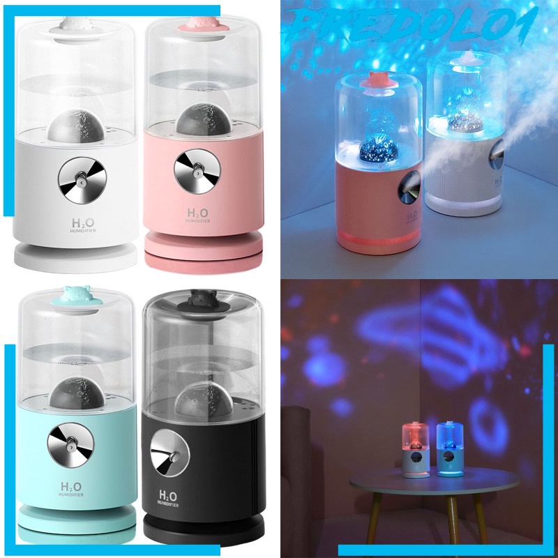 [PREDOLO1] Mist Humidifier Projector Auto Shut-Off Desktop 400ml Personal 2000mAh Battery Super Quiet Essential