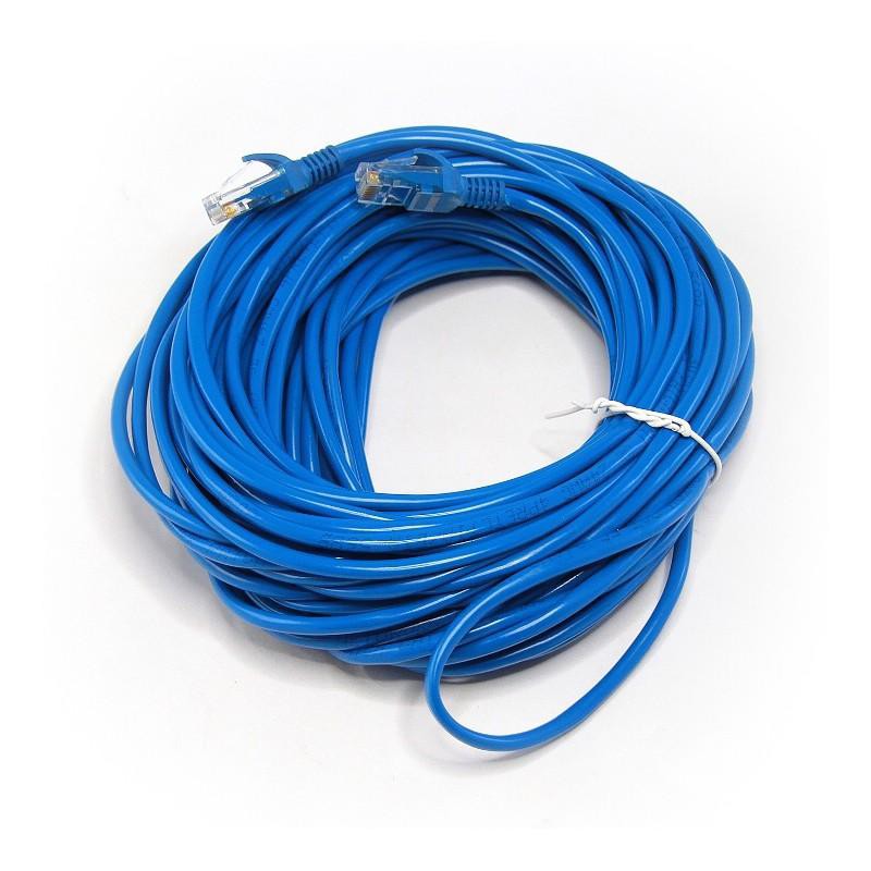 KABEL LAN MURAH 30 METER BIRU SUDAH TERPASANG RJ45 LAN CABLE + RJ-45 LAN CABLE PLUG AND PLAY TEKNO KITA - TEKNO KITA