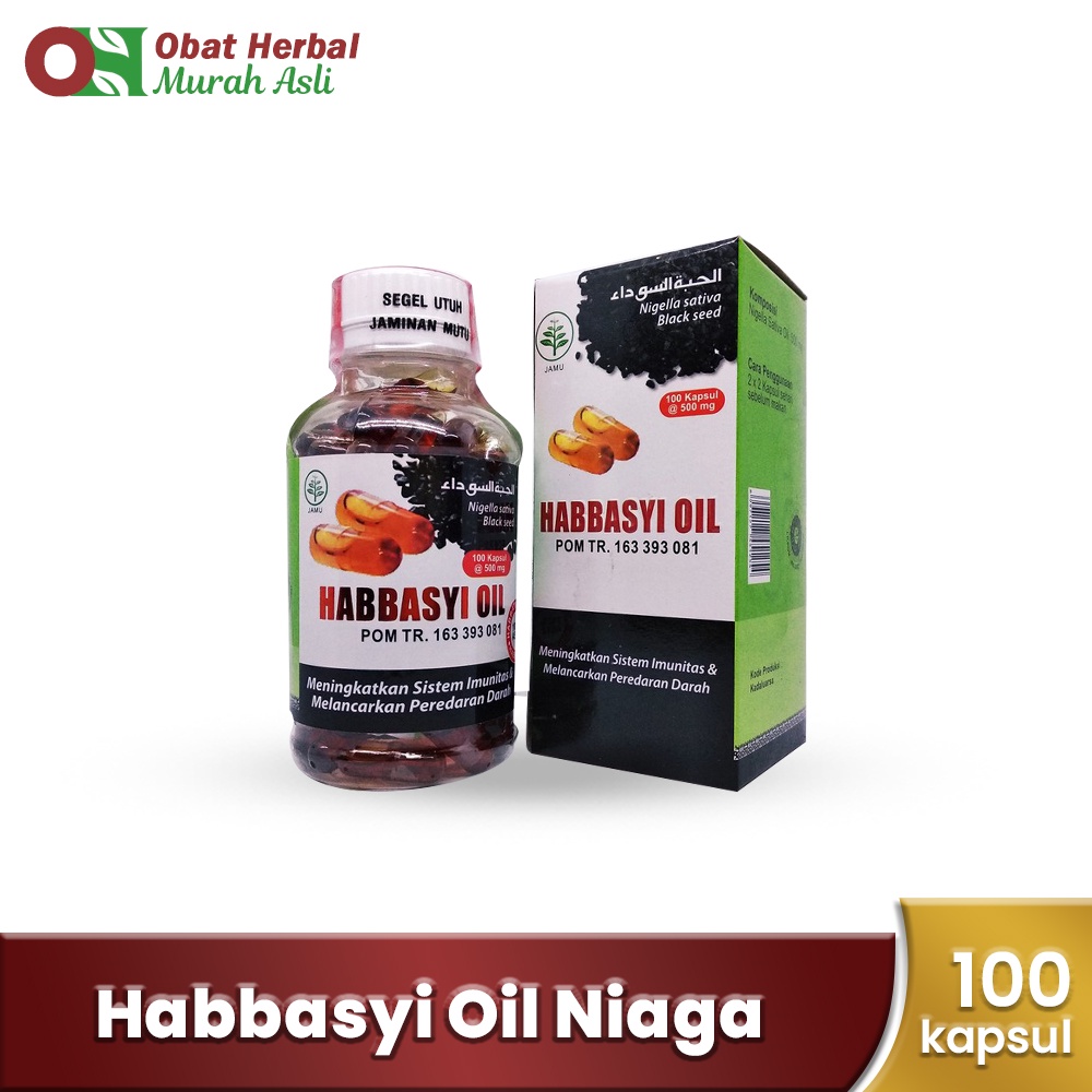 Habbasyi Oil Niaga  I Sativa Black Seed Oil 100 Kapsul