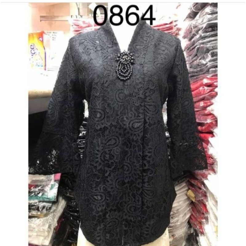 kebaya kartini alexuez /kebaya modern hitam full brukat