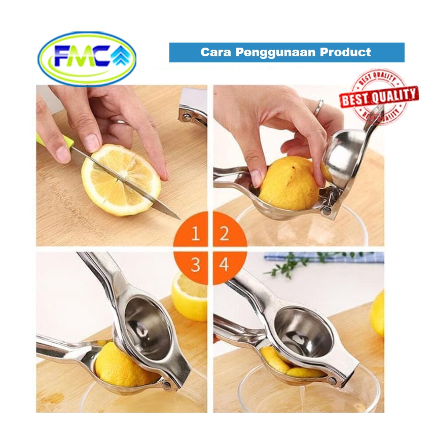 Alat Peras Jeruk Lemon Nipis Stainless Steel Manual Anti Karat  Pemeras Jeruk Praktis Murah Portable