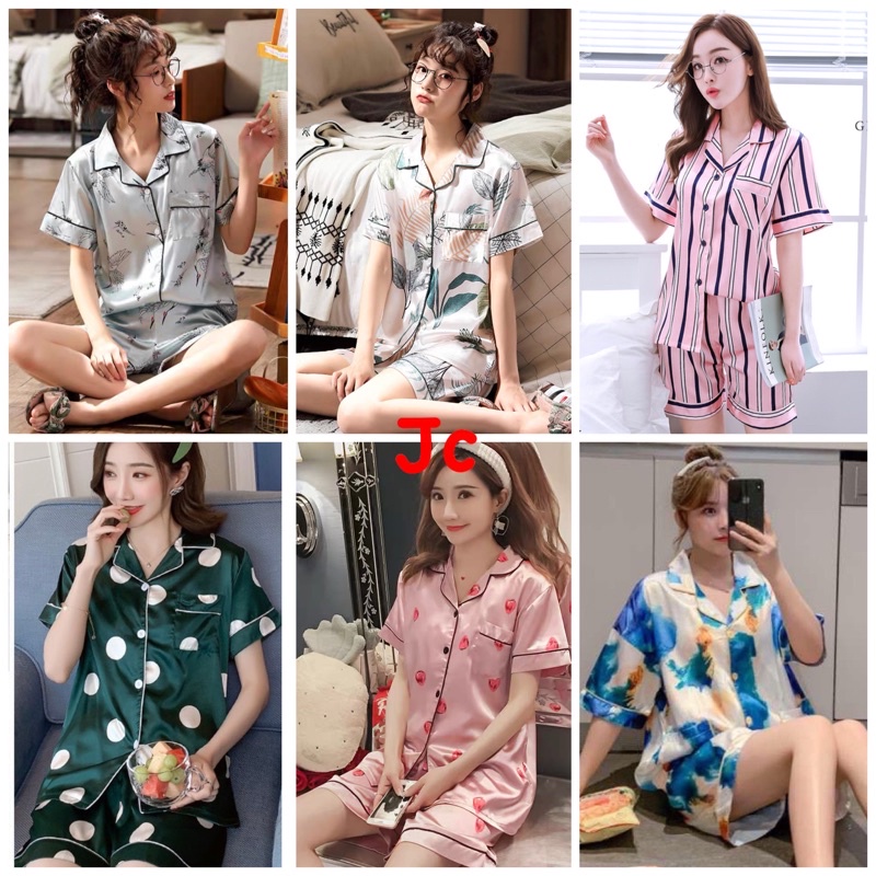 48MOTIF JC- SET PIYAMA SATIN IMPORT HP / PIYAMA SATIN PREMIUM IMPORT / PIYAMA SATIN KOREA MURAH