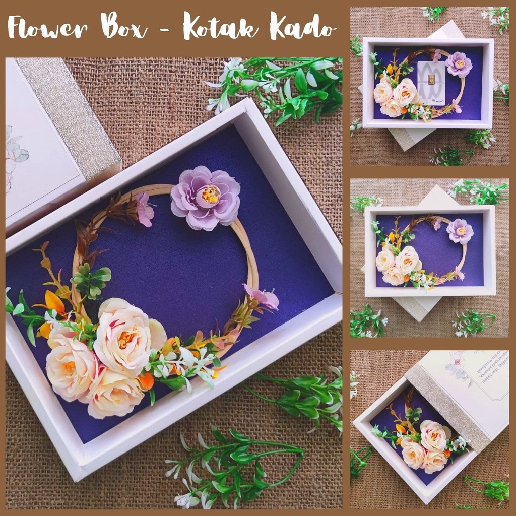 

flowerbox warna lilac ungu peach kado pernikahan unik desain mewah, hadiah untuk annivesary istri, ulang tahun pacar wanita, perpisahan sahabat kantor, graduation lulus wisuda