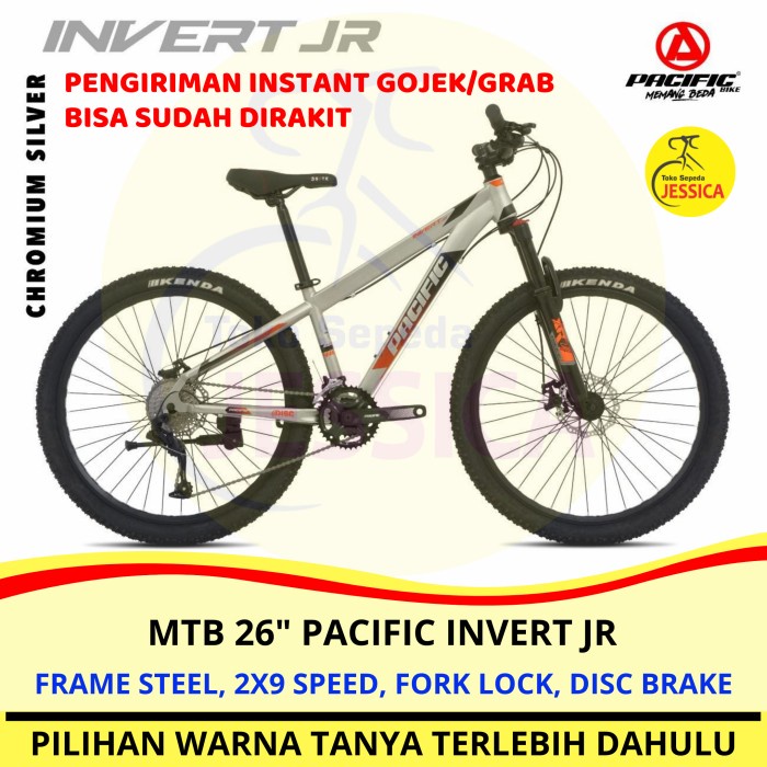 Sepeda Gunung MTB 26 Pacific Invert JR - CHROMIUM SILVER