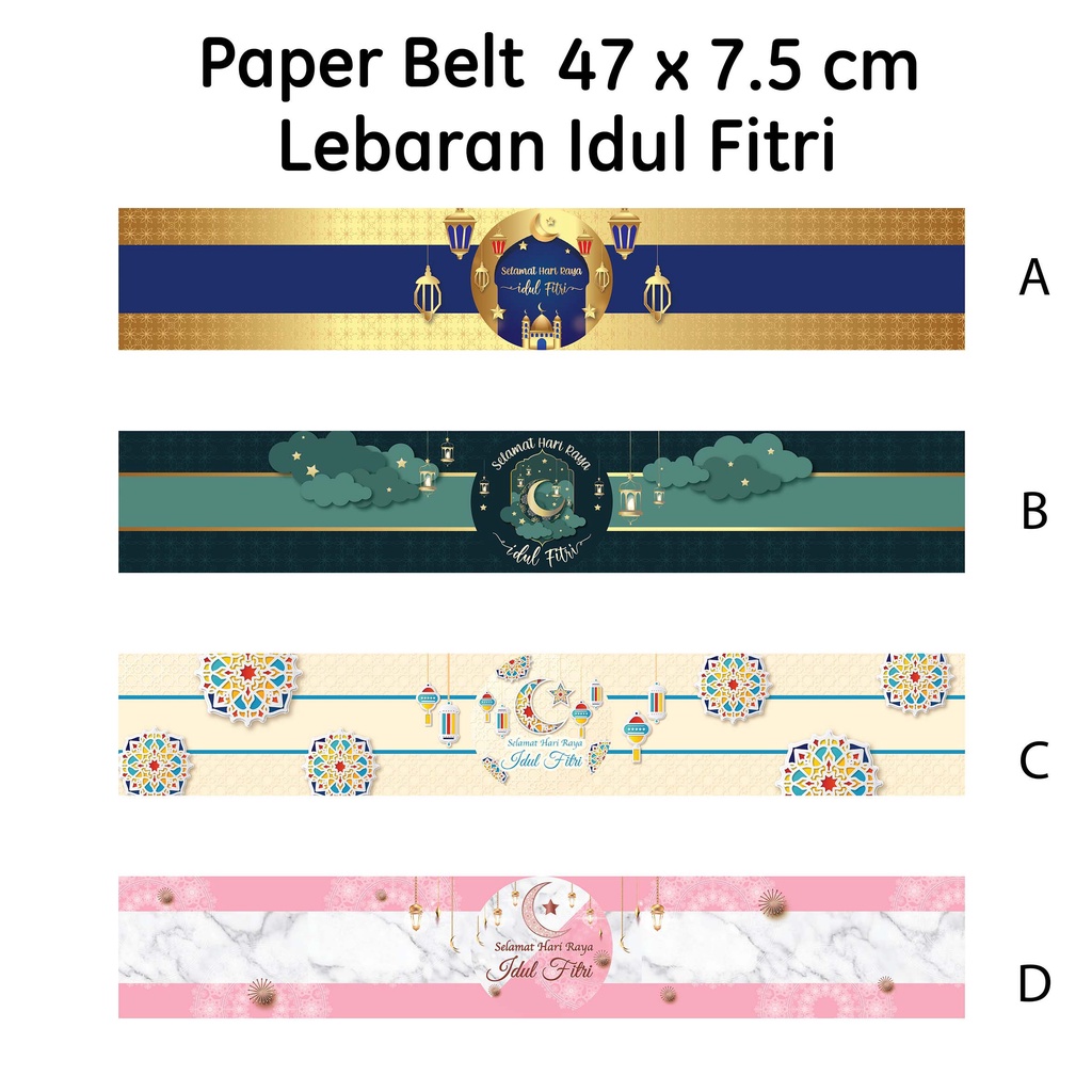 

4 PCS Paperbelt Lebaran Idul Fitri 47 x 7,5 cm
