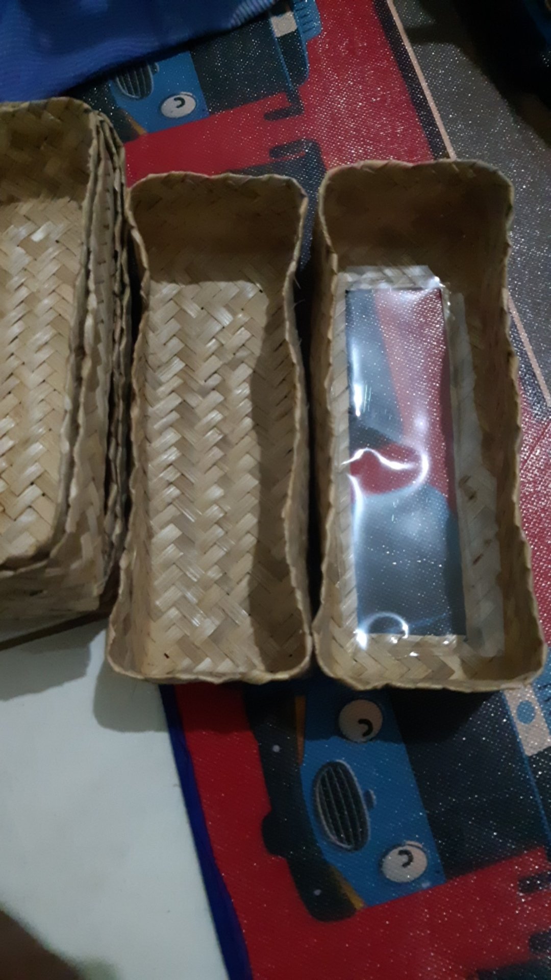 Sepasang Besek Natural/blicing Mika 22x8x7cm Besek Persegi Panjang Besek Nasi Besek Jilbab Besek